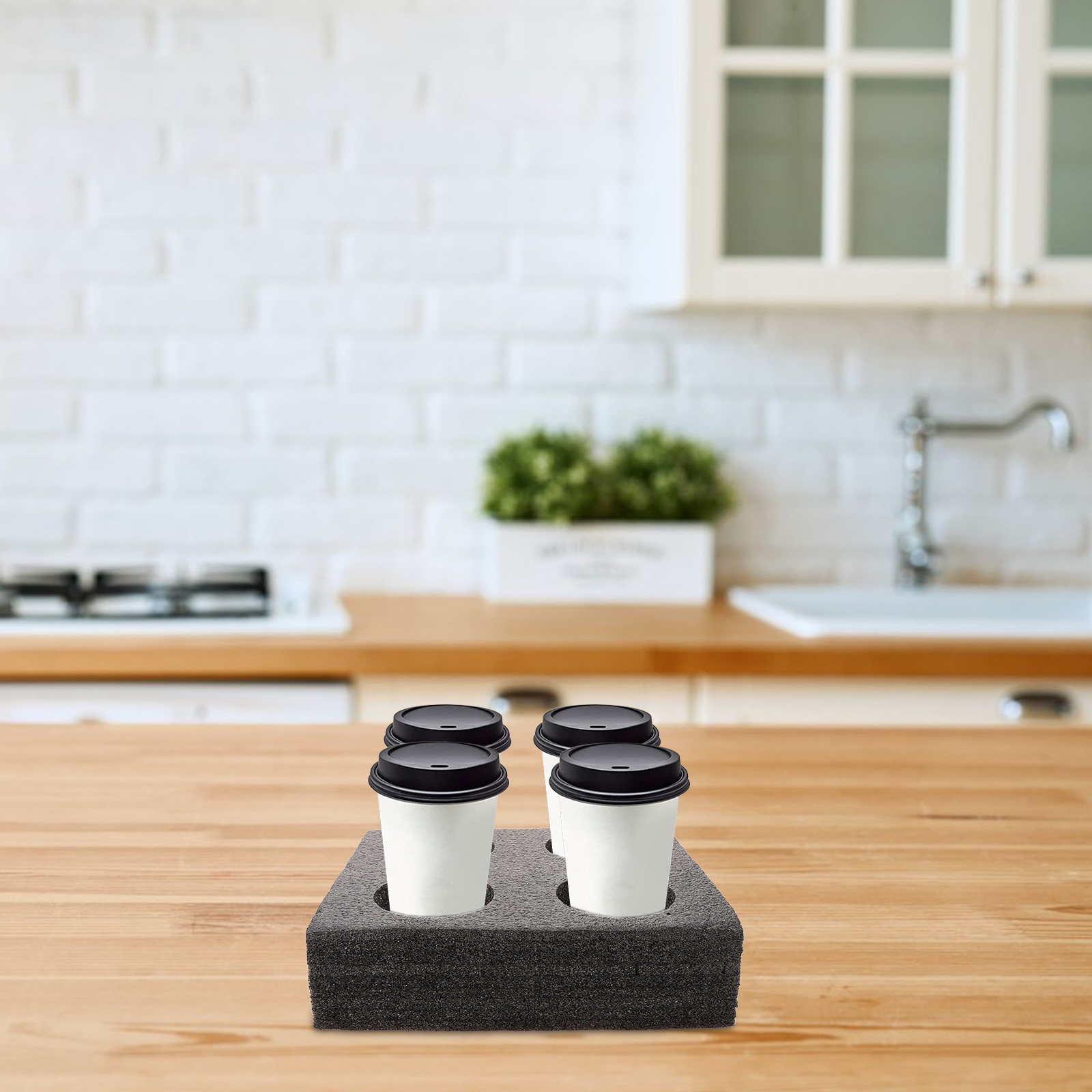 Coffee Tea Holders - Bandeja Porta-Copos com Múltiplos Furos para