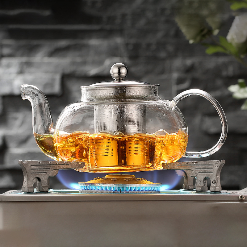Coffee Tea Flower - 600/800ml de vidro resistente ao calor
