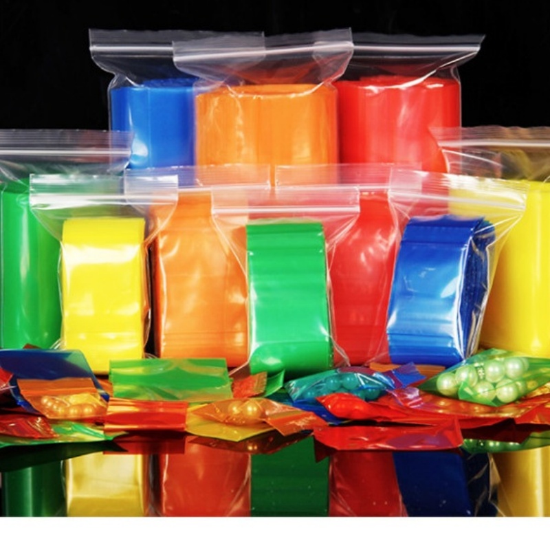 Coffee Tea House - 50-100PCS Sacos Plásticos Ziplock Coloridos para