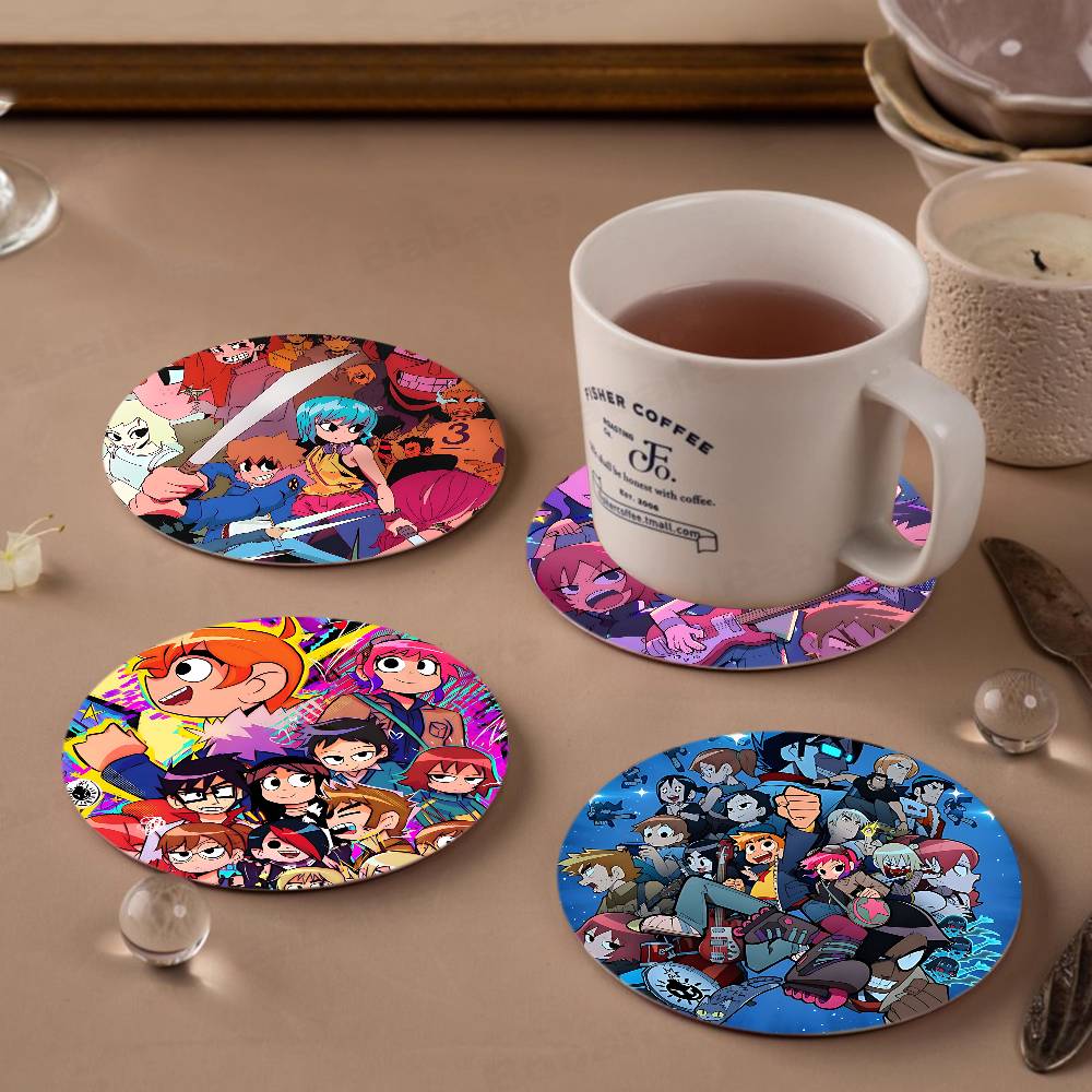 Coffee Vs Tea - Conjunto de Porta-Copos de Madeira S-Scott