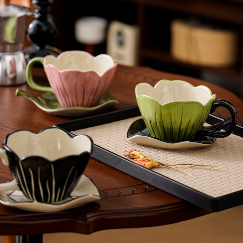 Coffee Tea Flower - Conjunto de prato de xícara de