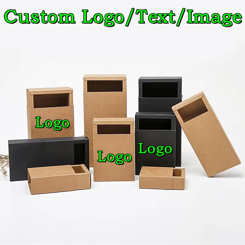 Coffee Tea House - 20PCS Caixa de Papel Kraft Preta