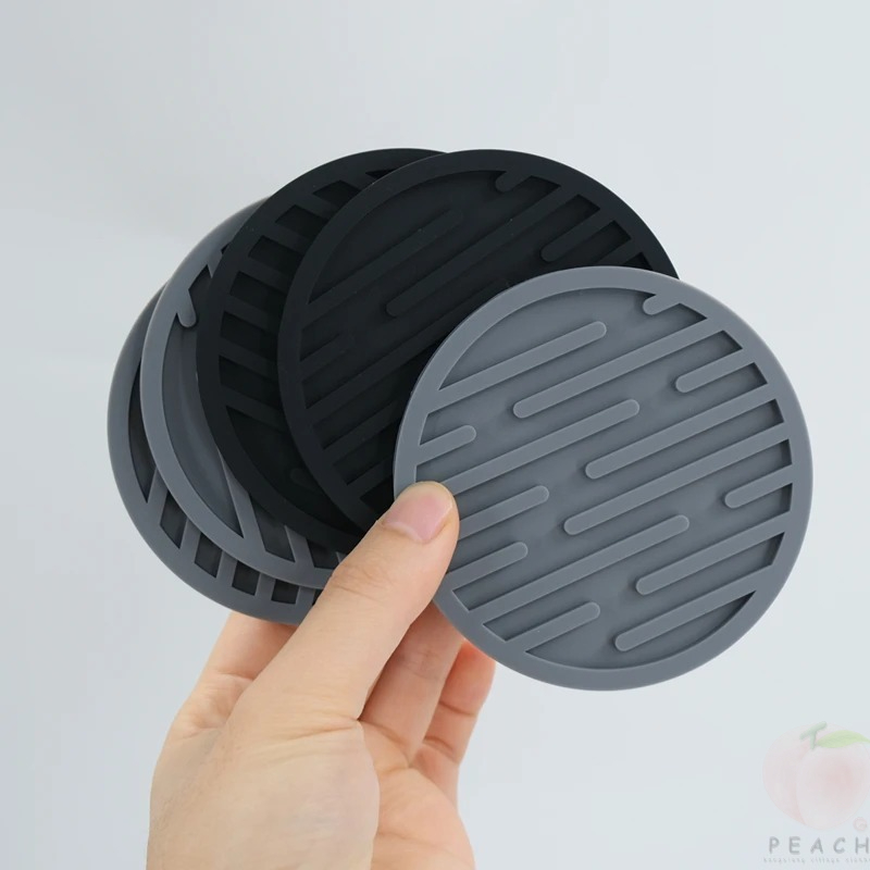 Coffee Tea Holders - 10cm porta-copos de silicone redondo resistente