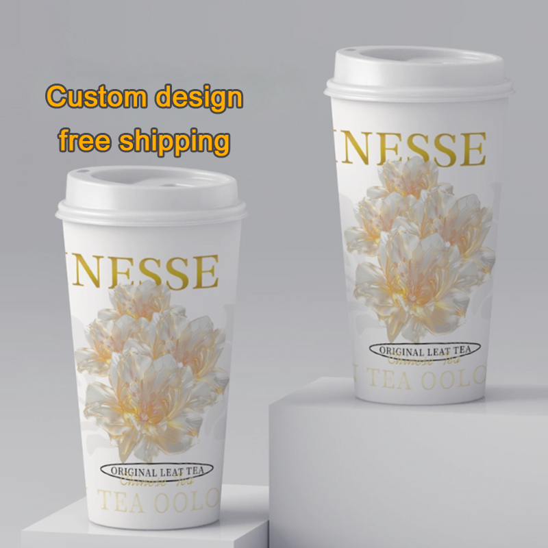Coffee Tea House - LOGOTIPO personalizado engrossado leite descartável, café