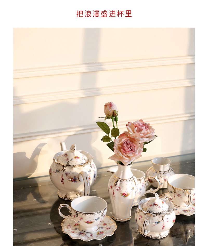 Coffee Tea Flower - Conjunto de Xícaras e Pires de