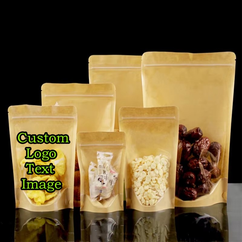 Coffee Tea House - 100PCS Sacos de Papel Kraft Transparentes