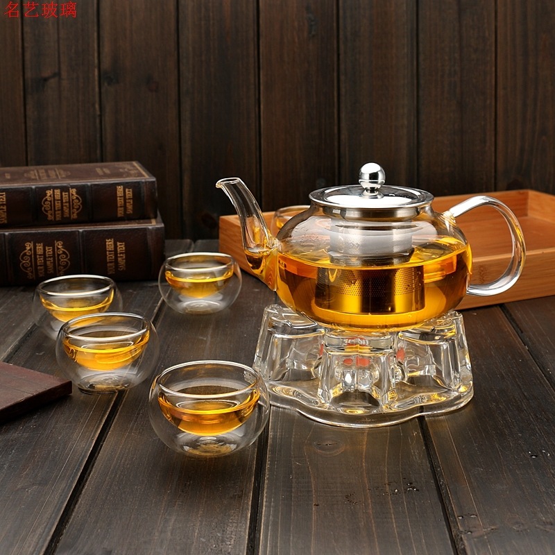 600/800ml de vidro resistente  - Coffee Tea Flower avaliação e preço