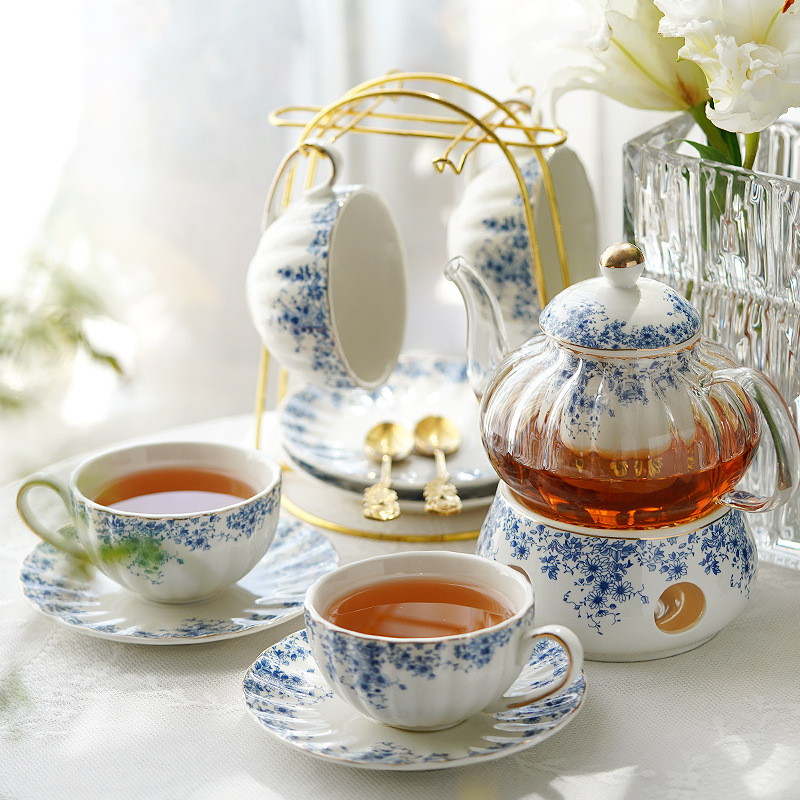 Conjunto de chá da tarde estil - Coffee Tea Flower avaliação e preço