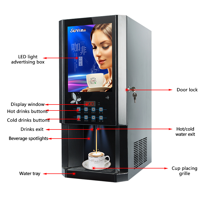 Máquina de Café Instantâneo 30 - Coffee Tea Vending Machine avaliação e preço