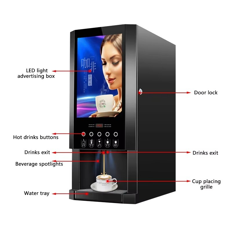 Máquina de café quente comerci - Coffee Tea Vending Machine avaliação e preço