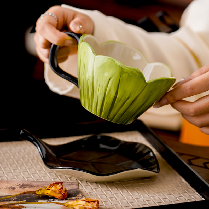 Conjunto de prato de xícara de - Coffee Tea Flower avaliação e preço