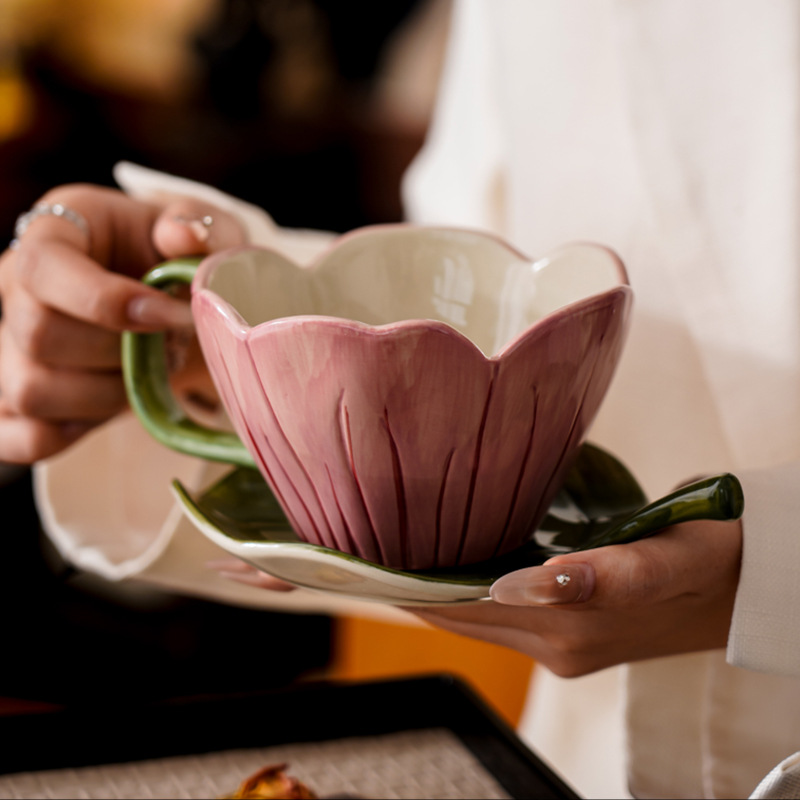 Conjunto de prato de xícara de - Coffee Tea Flower avaliação e preço