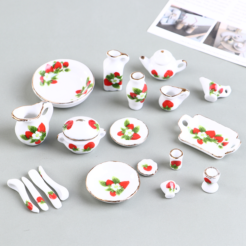1 conjunto 1:12 casa de boneca - Coffee Tea House avaliação e preço