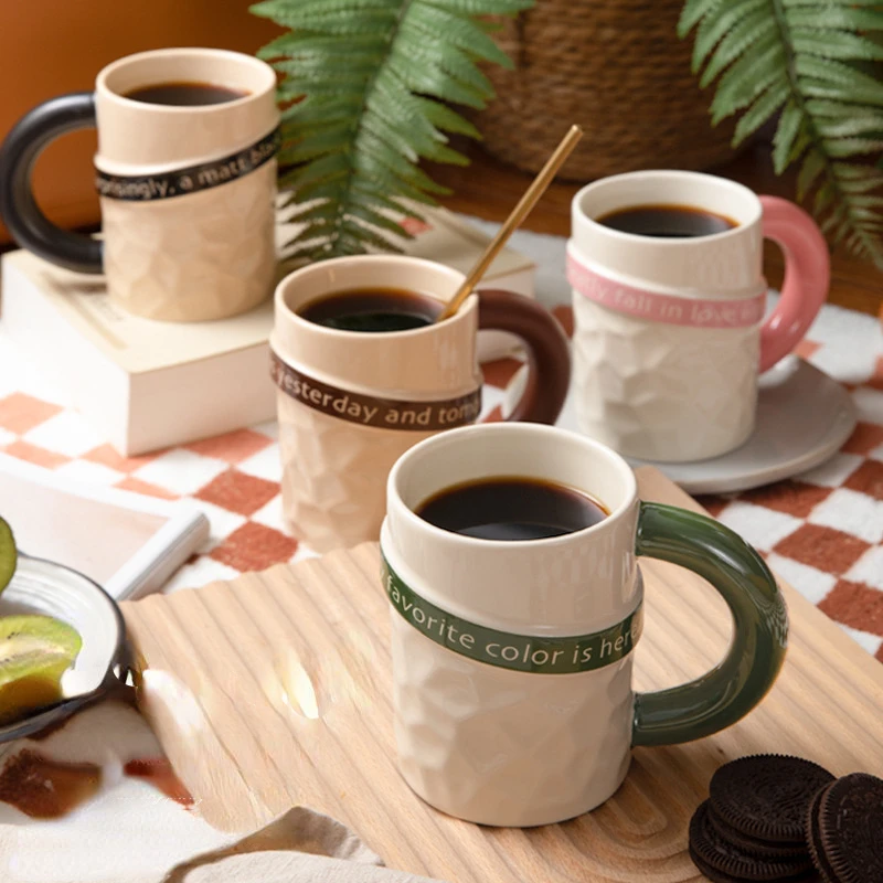 Caneca de cerâmica com padrão  - Coffee Tea Emoji avaliação e preço