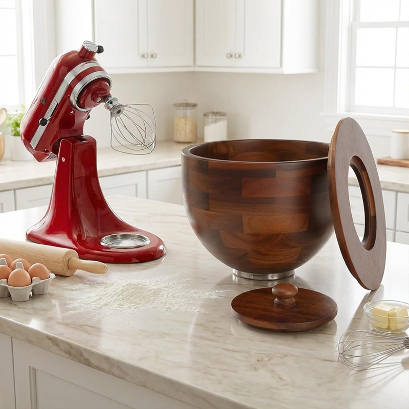 ◉ Tigela de Madeira para Bated - Kitchenaid Mixer Hand Mixer avaliação e preço